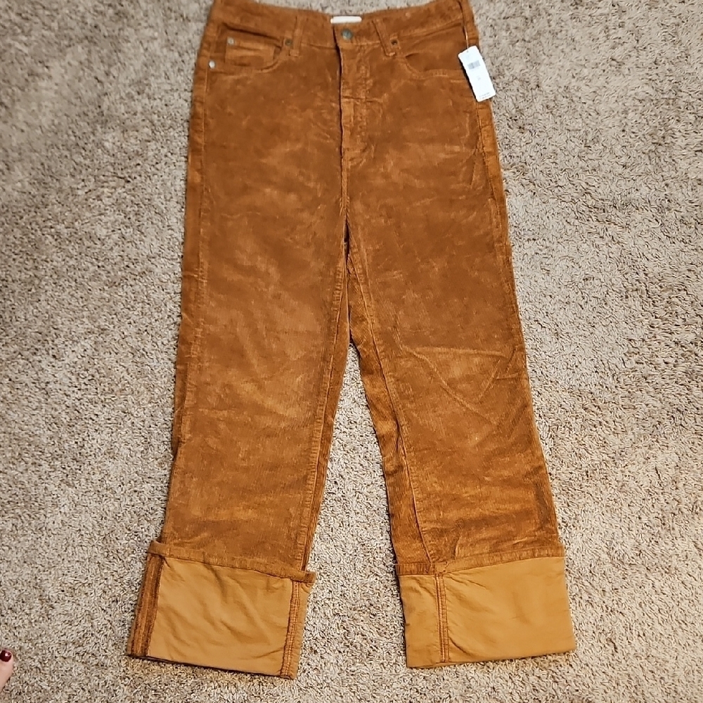 Pilcro The Scotty Cuffed High-Rise Straight Leg Jeans Corduroy Edition - Picture 7 of 13